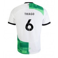 Camiseta Liverpool Thiago Alcantara #6 Segunda Equipación Replica 2023-24 mangas cortas